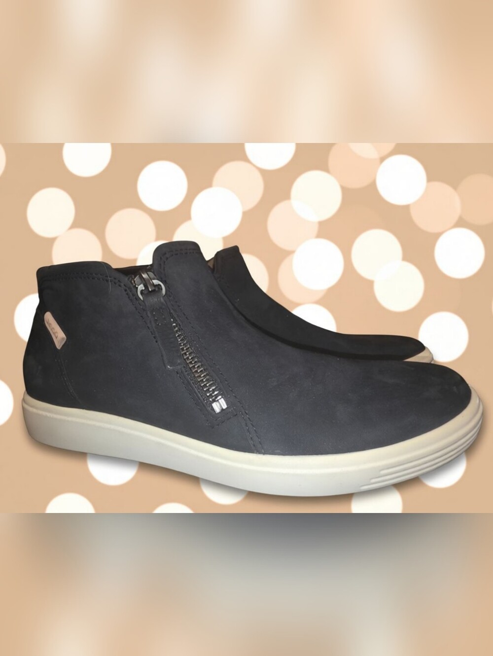Women's Black Slip-On Zip Casual Shoe